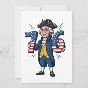 6-7-7-6 George Washington Six Seven Meme 67 Trend Einladung