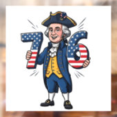 6-7-7-6 George Washington Six Seven Meme 67 Trend Fensteraufkleber (Blatt 2)