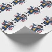 6-7-7-6 George Washington Six Seven Meme 67 Trend Geschenkpapier (Ecke)