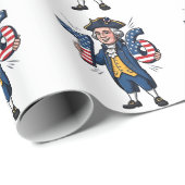 6-7-7-6 George Washington Six Seven Meme 67 Trend Geschenkpapier (Rolleneckpunkt)