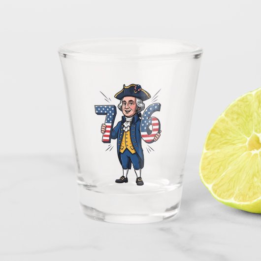 6-7-7-6 George Washington Six Seven Meme 67 Trend Schnapsglas (Vorderseite)