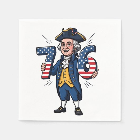 6-7-7-6 George Washington Six Seven Meme 67 Trend Serviette (Vorderseite)