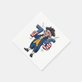 6-7-7-6 George Washington Six Seven Meme 67 Trend Serviette (Ecke)