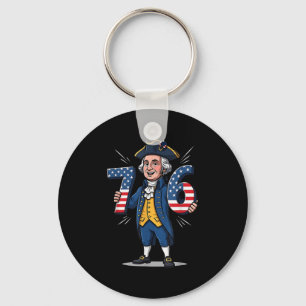 6-7 7-6 George Washington Six Seven Meme Gen Alpha Schlüsselanhänger