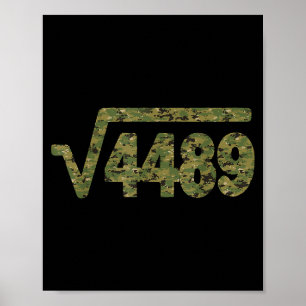 6 7 Armee Muster Meme Quadratwurzel 4489 Slang Mat Poster