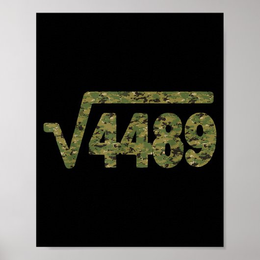 6 7 Armee Muster Meme Quadratwurzel 4489 Slang Mat Poster (Vorne)