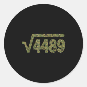 6 7 Army Pattern Meme Quadratwurzel 4489 Slang Mat Runder Aufkleber