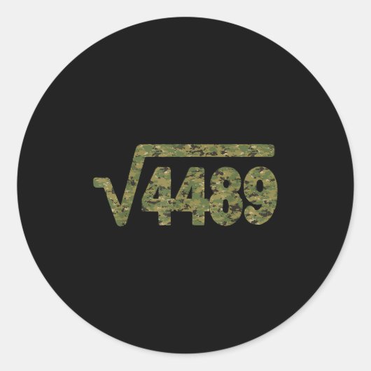 6 7 Army Pattern Meme Quadratwurzel 4489 Slang Mat Runder Aufkleber (Vorderseite)