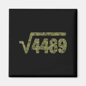 6 7 Army Pattern Meme Square Root 4489 Slang Math Magnet (Vorne)