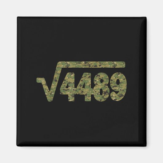 6 7 Army Pattern Meme Square Root 4489 Slang Math Magnet (Vorne)