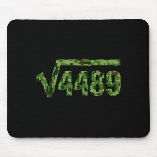 6 7 Army Pattern Meme Square Root 4489 Slang Math Mousepad (Vorne)