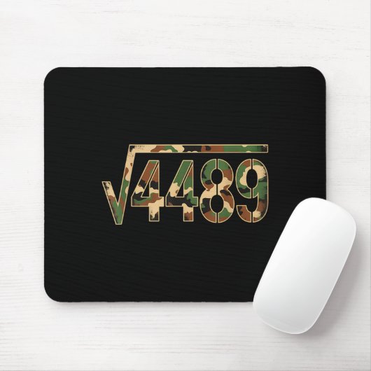 6 7 Army Pattern Meme Square Root 4489 Slang Math  Mousepad (Mit Mouse)