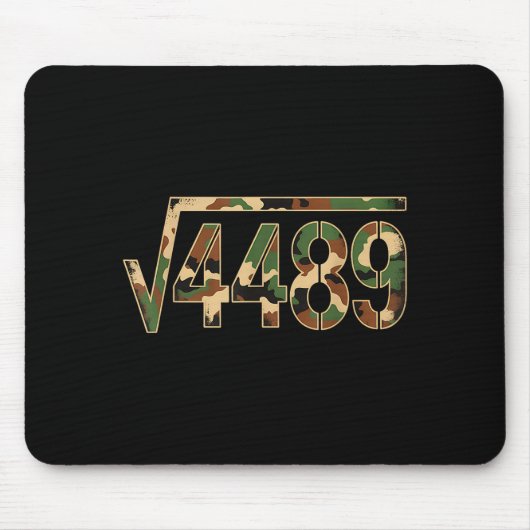 6 7 Army Pattern Meme Square Root 4489 Slang Math Mousepad (Vorne)