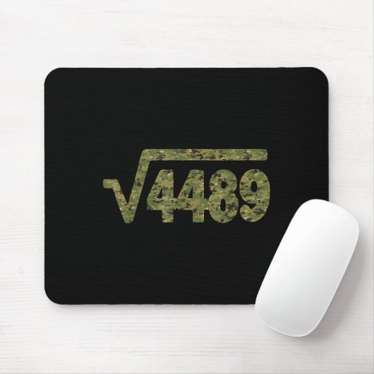 6 7 Army Pattern Meme Square Root 4489 Slang Math  Mousepad (Mit Mouse)
