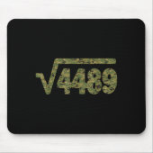 6 7 Army Pattern Meme Square Root 4489 Slang Math  Mousepad (Vorne)