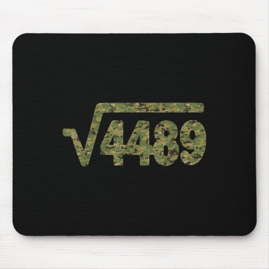 6 7 Army Pattern Meme Square Root 4489 Slang Math Mousepad (Vorne)