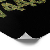 6 7 Army Pattern Meme Square Root 4489 Slang Math Poster (Ecke)