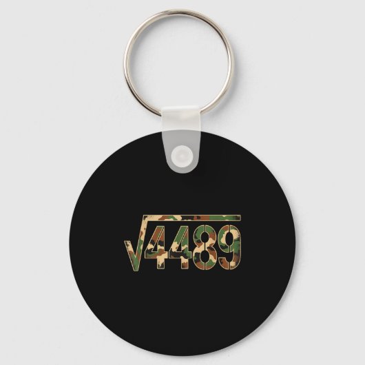 6 7 Army Pattern Meme Square Root 4489 Slang Math Schlüsselanhänger (Vorderseite)