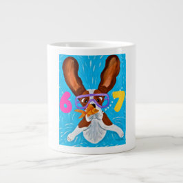 6 7 Basset Hound underwater with fish  Jumbo-Tasse