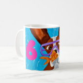 6 7 Basset Hound underwater with fish  Kaffeetasse (Vorderseite Links)
