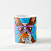 6 7 Basset Hound underwater with fish  Kaffeetasse (Mittel)