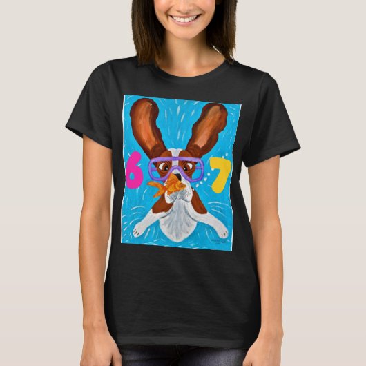 6 7 Basset Hound Underwater with fish shirt (Vorderseite)