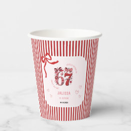 6 7 Birthday for Girls, Pink Kids 7th Birthday Pappbecher