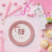 6 7 Birthday for Girls, Pink Kids 7th Birthday Pappteller (Party)