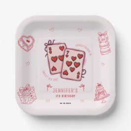 6 7 Birthday for Girls, Pink Six Seven Kids Party  Pappteller