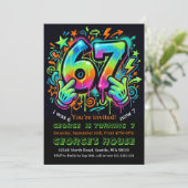 6-7 Boys Birthday Party Invitation Einladung (Stehend Vorderseite)