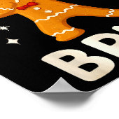 6 7 Bruh Christmas Gingerbread 67 Brainrot Boys Fu Poster (Ecke)