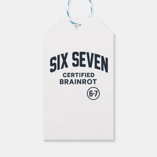 6 7 Certified Brain Rot Geschenkanhänger (Rückseite)