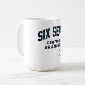 6 7 Certified Brain Rot Kaffeetasse (Vorderseite Links)