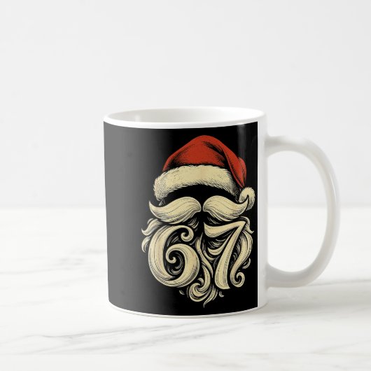 6 7 Christmas 67 Santa Six Seven Christmas Boys Te Kaffeetasse (Rechts)