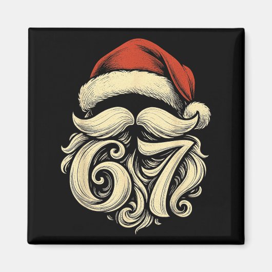 6 7 Christmas 67 Santa Six Seven Christmas Boys Te Magnet (Vorne)