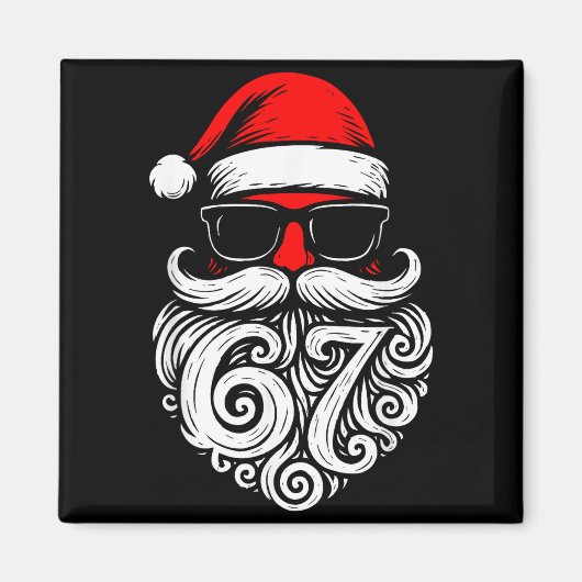 6 7 Christmas 67 Santa Six Seven Christmas Boys Te Magnet (Vorne)