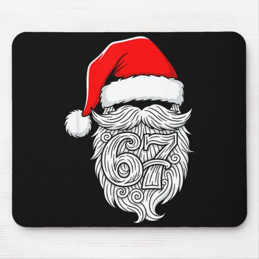 6 7 Christmas 67 Santa Six Seven Christmas Boys Te Mousepad (Vorne)