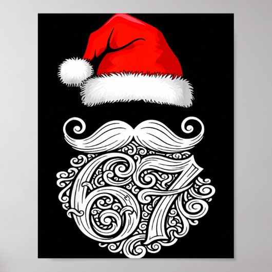 6 7 Christmas 67 Santa Six Seven Christmas Boys Te Poster (Vorne)