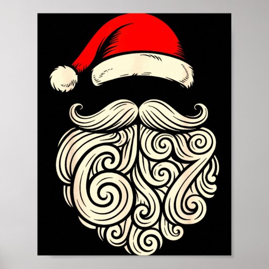 6 7 Christmas 67 Santa Six Seven Christmas Boys Te Poster (Vorne)