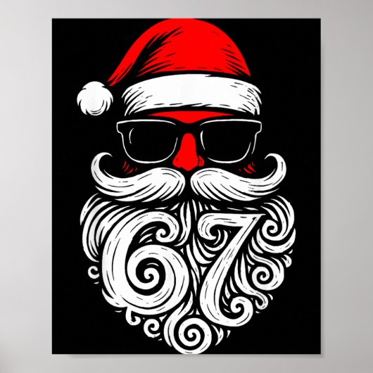 6 7 Christmas 67 Santa Six Seven Christmas Boys Te Poster (Vorne)