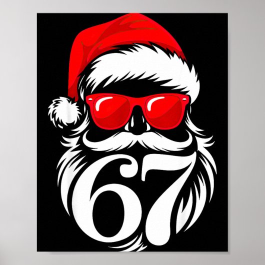 6 7 Christmas 67 Santa Six Seven Christmas Poster (Vorne)