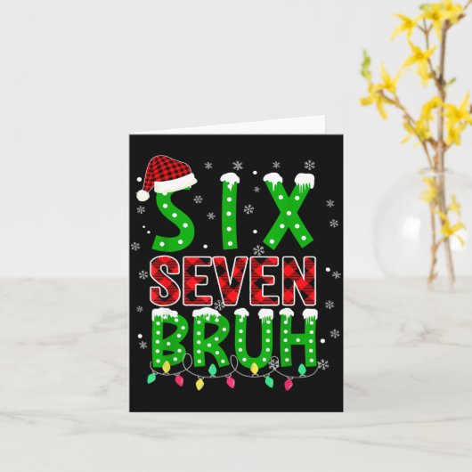 6 7 Christmas Bruh Six Seven Xmas 67 Merry Christm Karte (Gelbe Blume)