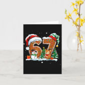 6-7 Christmas Gingerbread Funny Snowman Reindeer 6 Karte (Gelbe Blume)