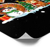 6-7 Christmas Gingerbread Funny Snowman Reindeer 6 Poster (Ecke)