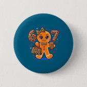 6 7 Christmas Leopard Gingerbread  Button (Vorderseite)