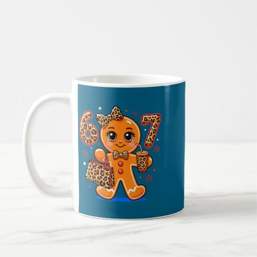 6 7 Christmas Leopard Gingerbread Kaffeetasse (Links)