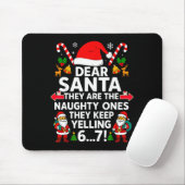 6 7 Christmas Santa Naughty List Boys Funny 67 Mem Mousepad (Mit Mouse)