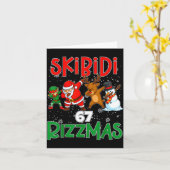 6 7 Christmas Skibidi Rizzmas 67 Meme Gen Alpha Sl Karte (Gelbe Blume)