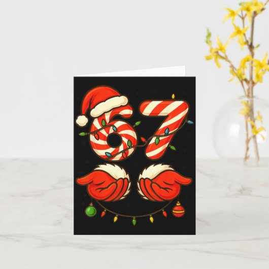 6-7 Christmas Squad Funny 67 Six Seven Meme Xmas 6 Karte (Gelbe Blume)