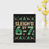 6-7 Christmas Ugly Sweater Six Seven Xmas 67 Meme Karte (Gelbe Blume)